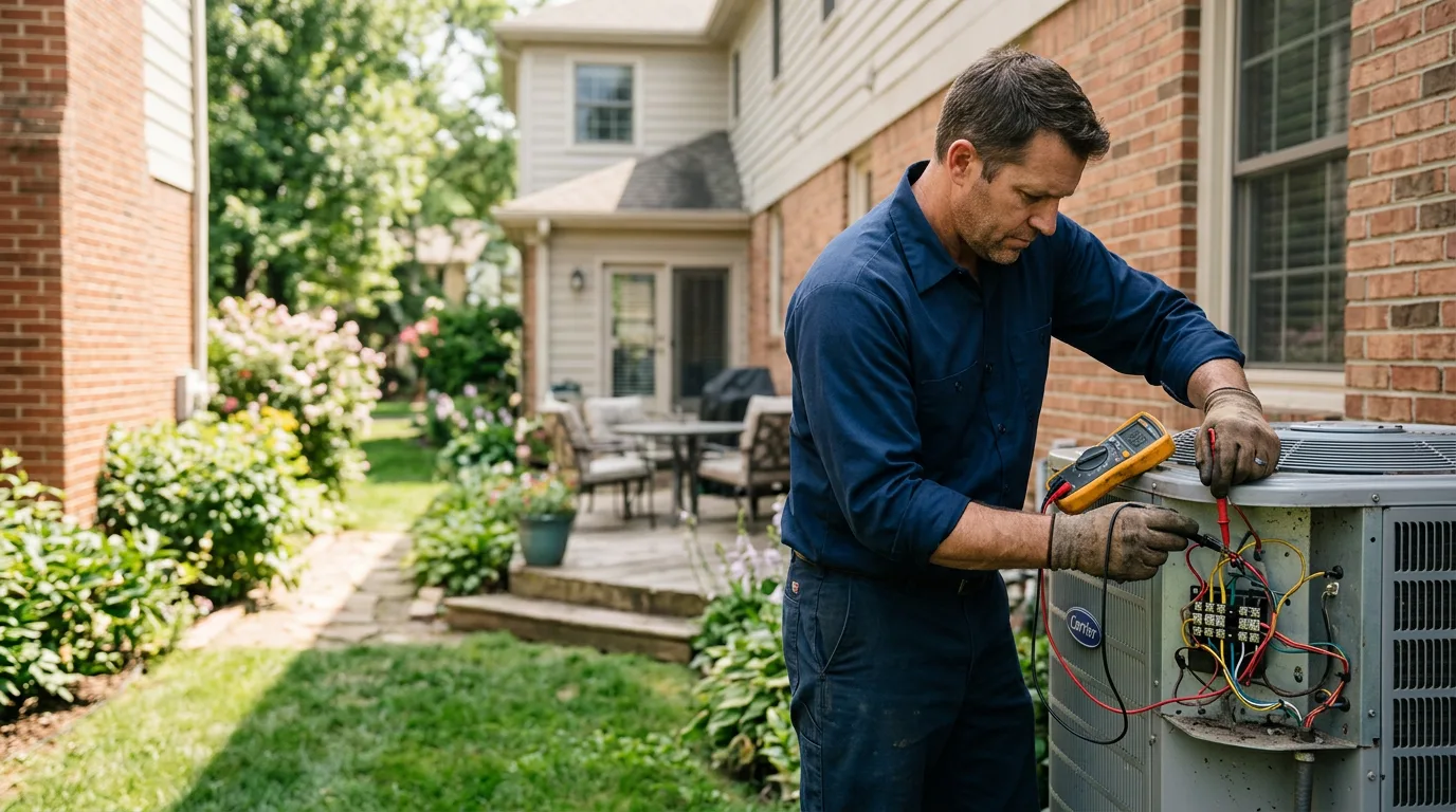 HVAC technician working near Levant, KS